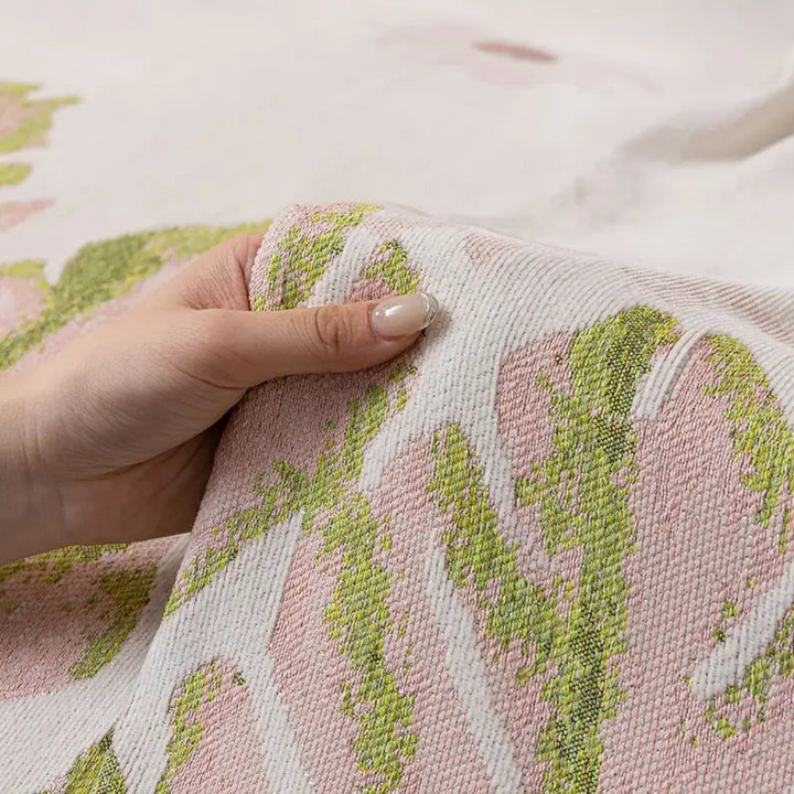 Verdure Blad Mønster Chenille Sofa Betræk