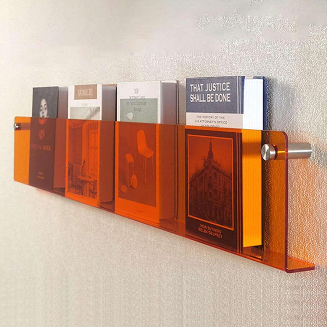 Acryl Væghængt Flydende Magazine Rack