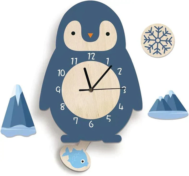 Vægur - ZooTime - Sødt dyremotiv - Perfekt til børneværelset