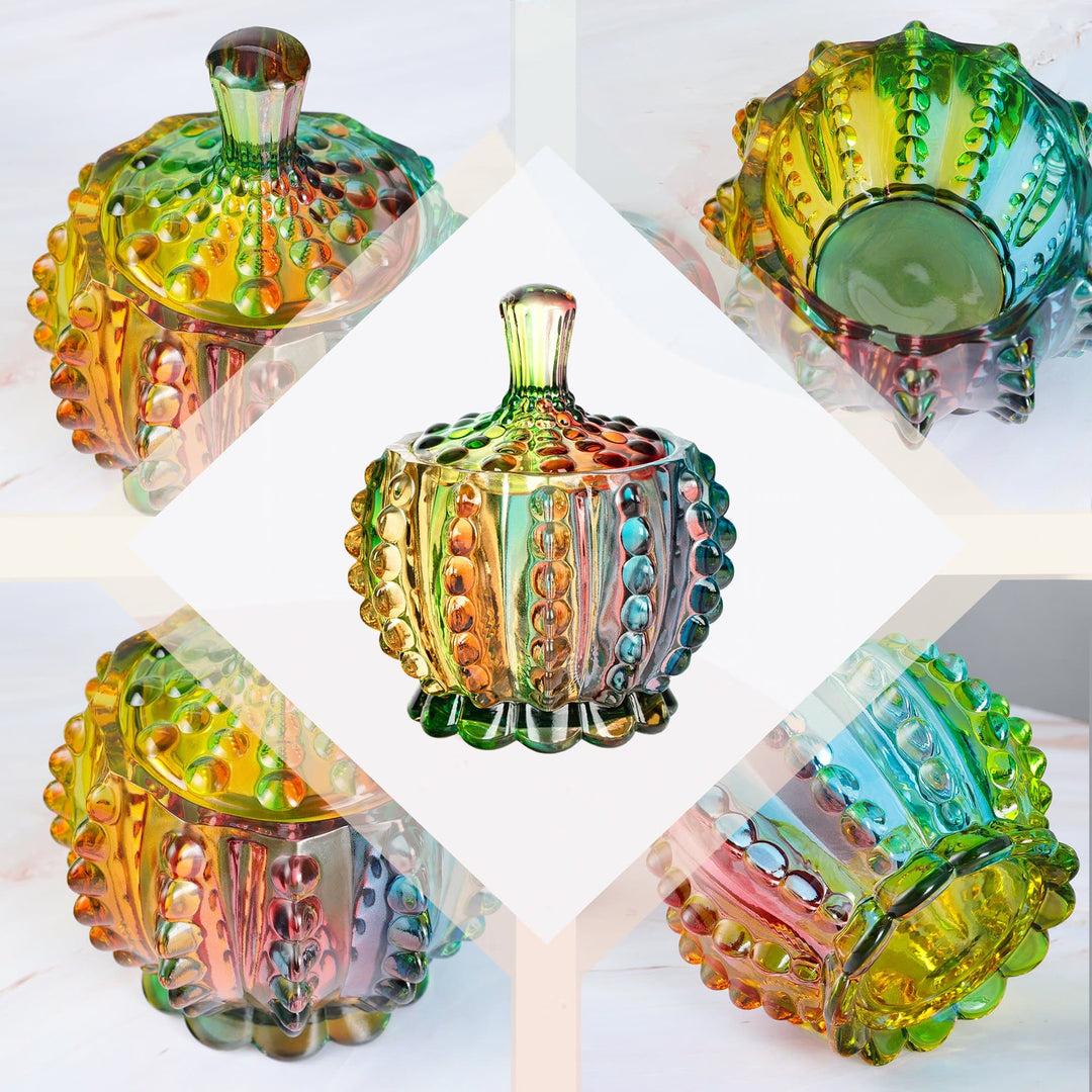 Iridescent Sukker Skål med Låg