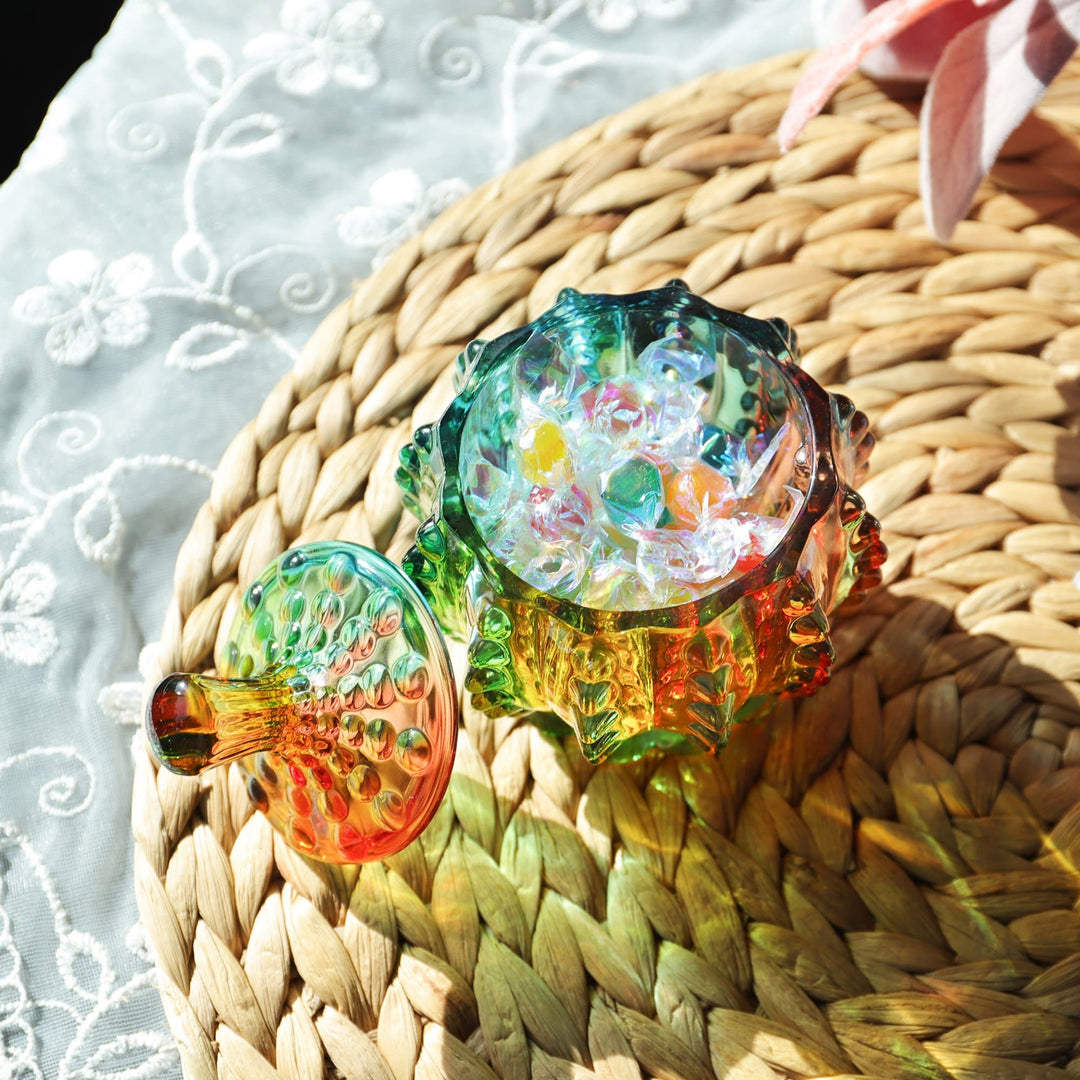 Iridescent Sukker Skål med Låg