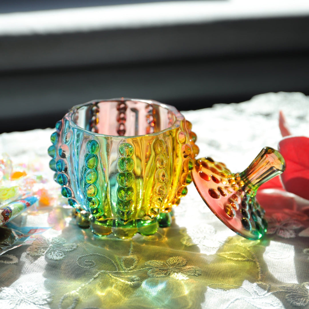 Iridescent Sukker Skål med Låg