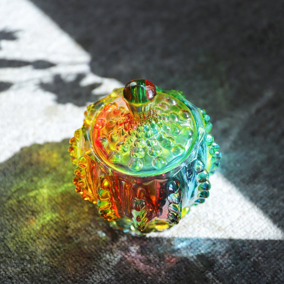 Iridescent Sukker Skål med Låg