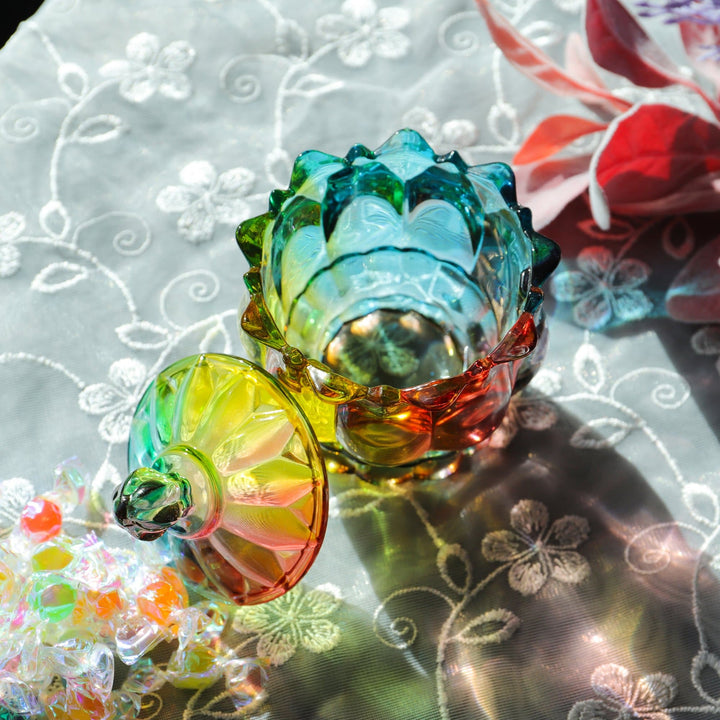 Iridescent Sukker Skål med Låg