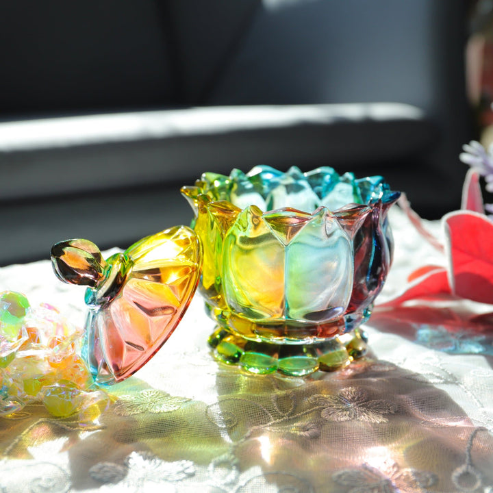Iridescent Sukker Skål med Låg