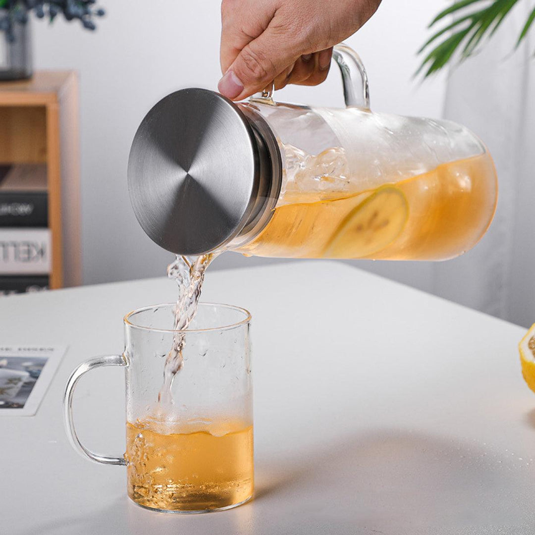 Cylindrisk varmebestandig glas kande