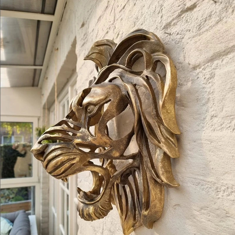 RegalRoar Løve - Løvehoved Vægs skulptur