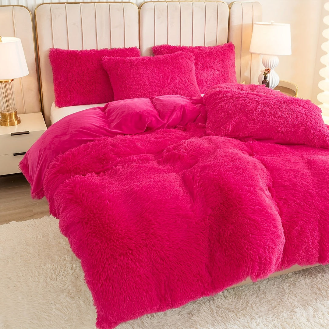 Ultra Blød Plush Duvet Cover Sæt med Lynlås - Luksus &amp; Komfort