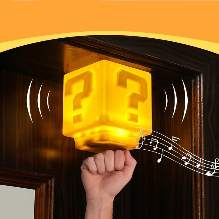Power-Up Block Natlys - Super Mario-inspireret Spildekoration