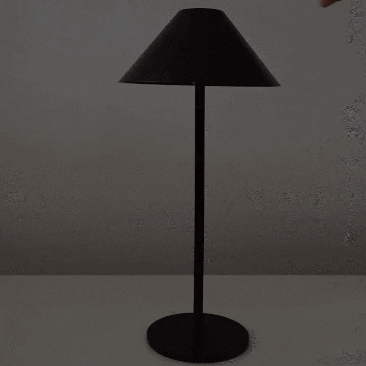 Minimalistisk dæmpbar Touch bordlampe - vandtæt og genopladelig lysfarve