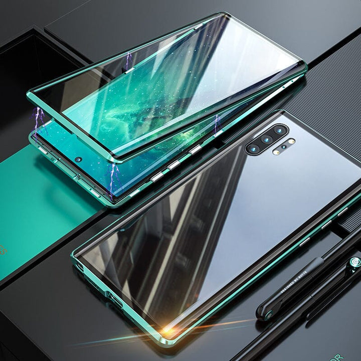 Magnetisk hærdet glas dobbelt-sidet telefoncover til Samsung