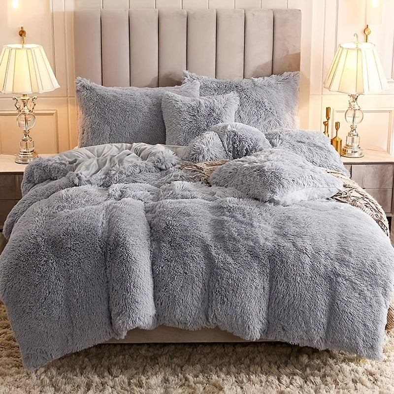 Ultra Blød Plush Duvet Cover Sæt med Lynlås - Luksus &amp; Komfort