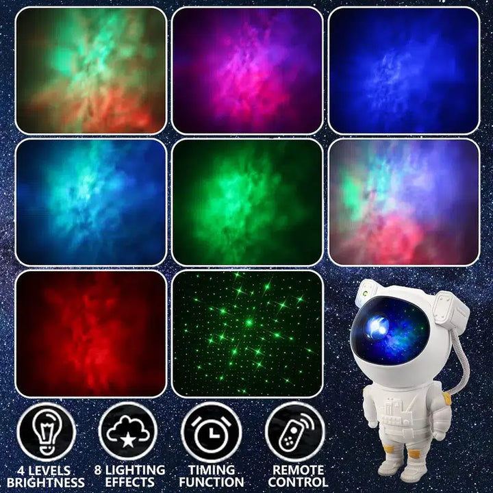 Astronaut Galaxy Projektor Flere Tilstande Galaxy Nattelys med Fjernbetjening