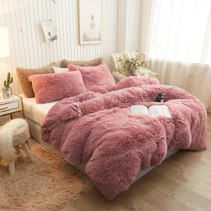 Ultra Blød Plush Duvet Cover Sæt med Lynlås - Luksus &amp; Komfort