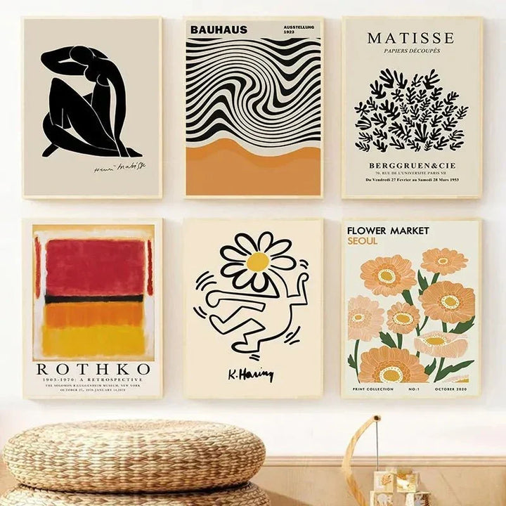 Abstrakt Lærred Vægkunst Plakat