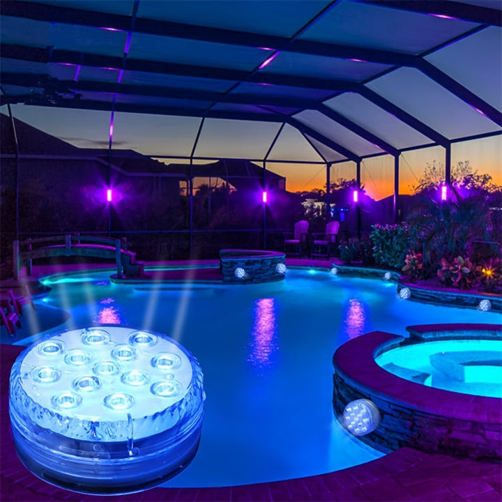 Undervandsbelysning til pool med 10 LED-lamper