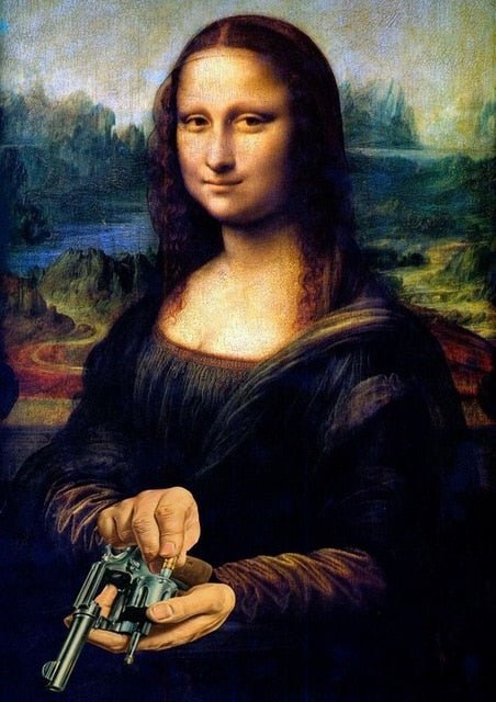 Æstetisk Sjov Mona Lisa Lærred Plakat