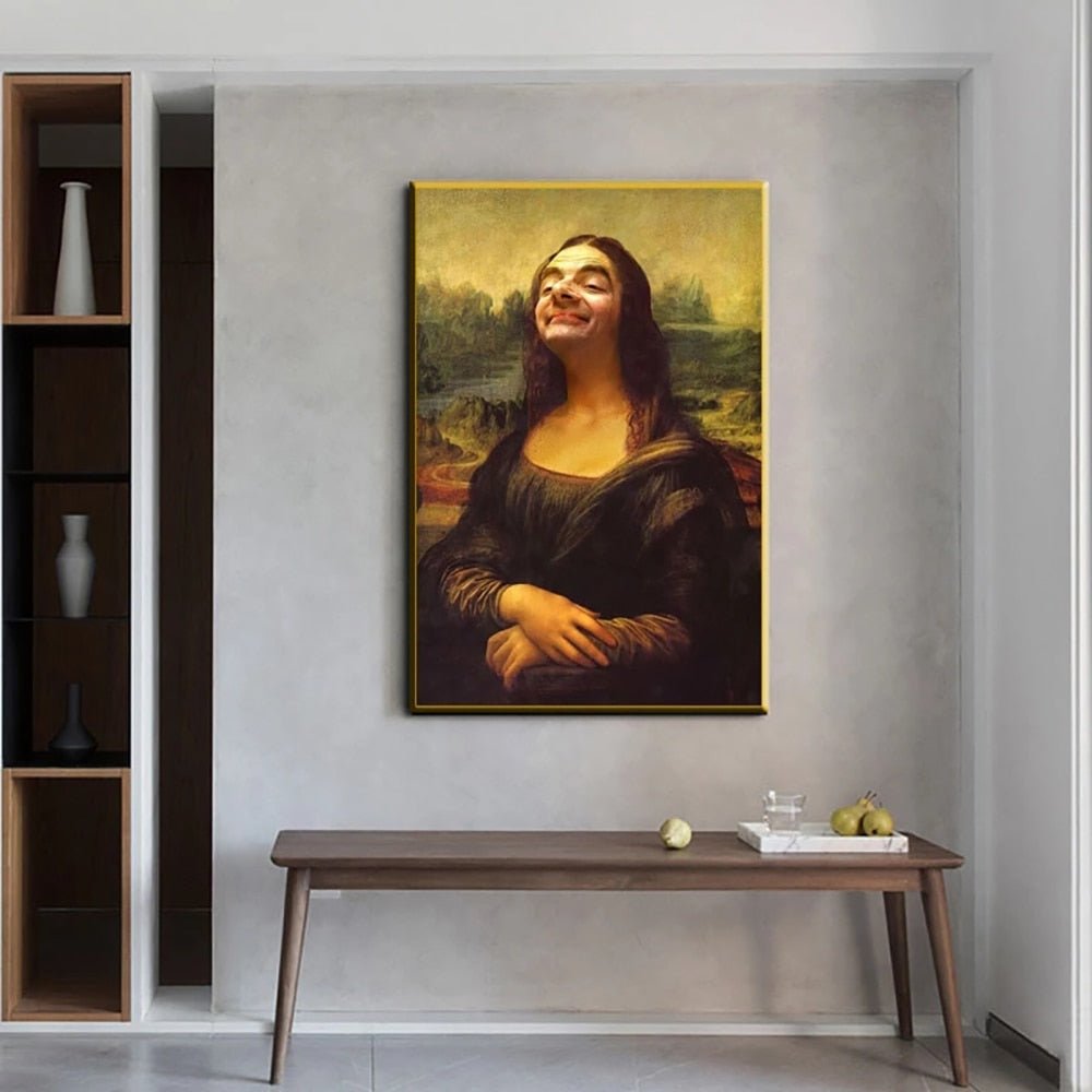 Æstetisk Sjov Mona Lisa Lærred Plakat