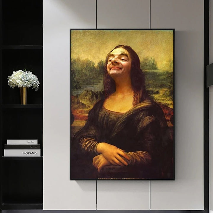 Æstetisk Sjov Mona Lisa Lærred Plakat