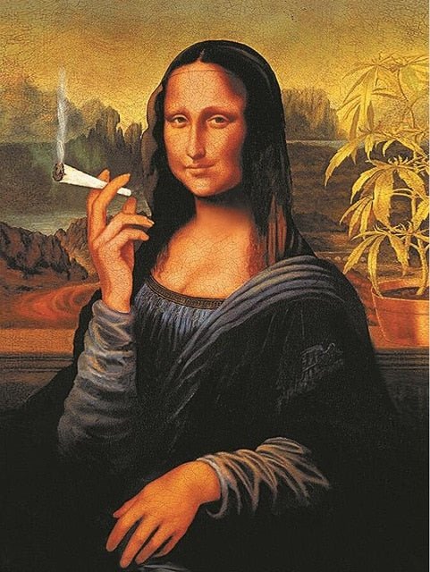 Æstetisk Sjov Mona Lisa Lærred Plakat