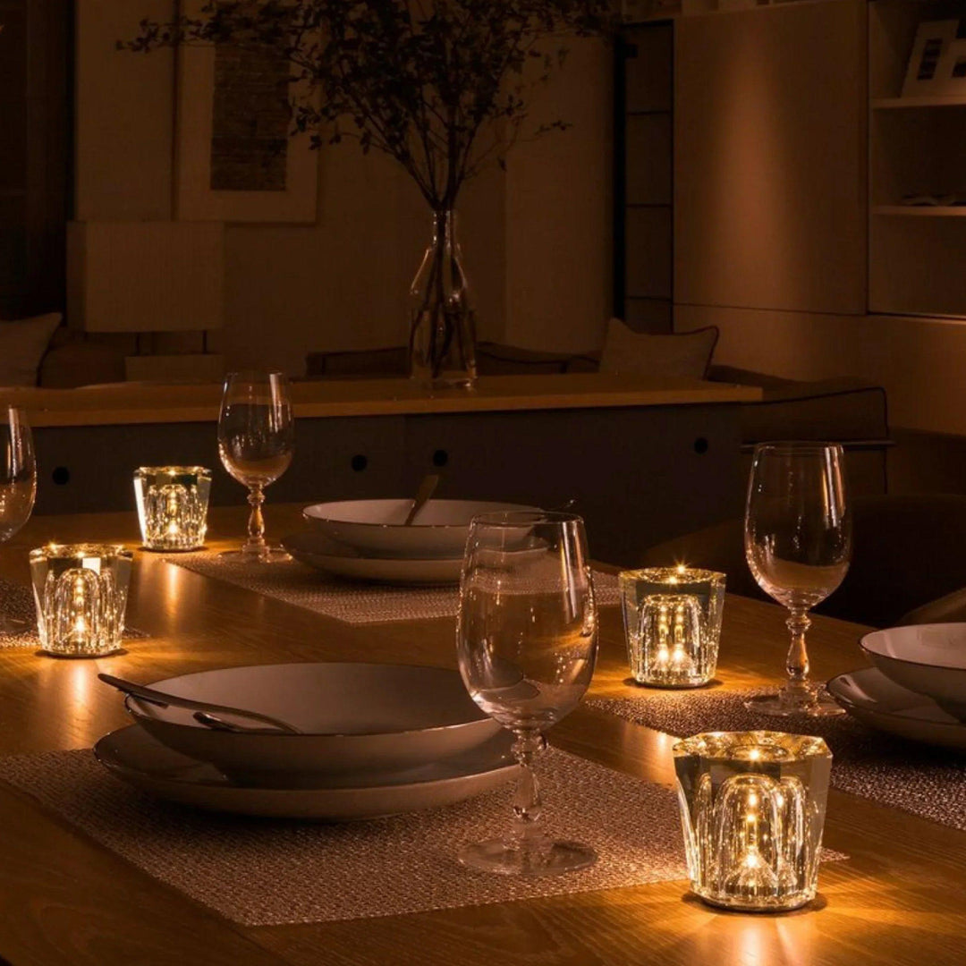 Lampe - Luksus Diamant Krystal LED Genopladelig Bordlampe