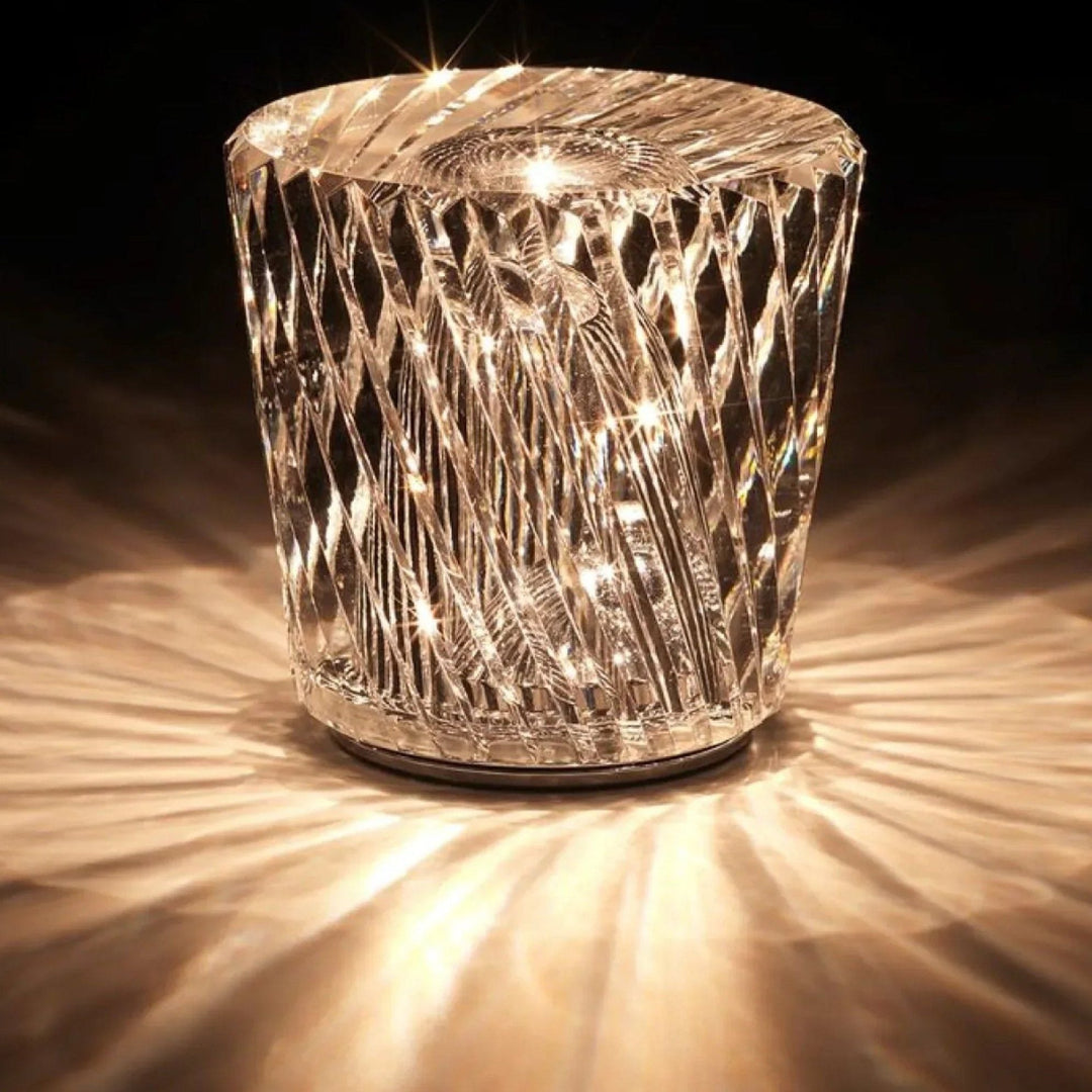 Lampe - Luksus Diamant Krystal LED Genopladelig Bordlampe