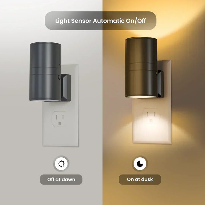 Dæmpbar Stik-Natlampe med Bevægelsessensor - LED Lys til Soveværelser, Gange og Trapper