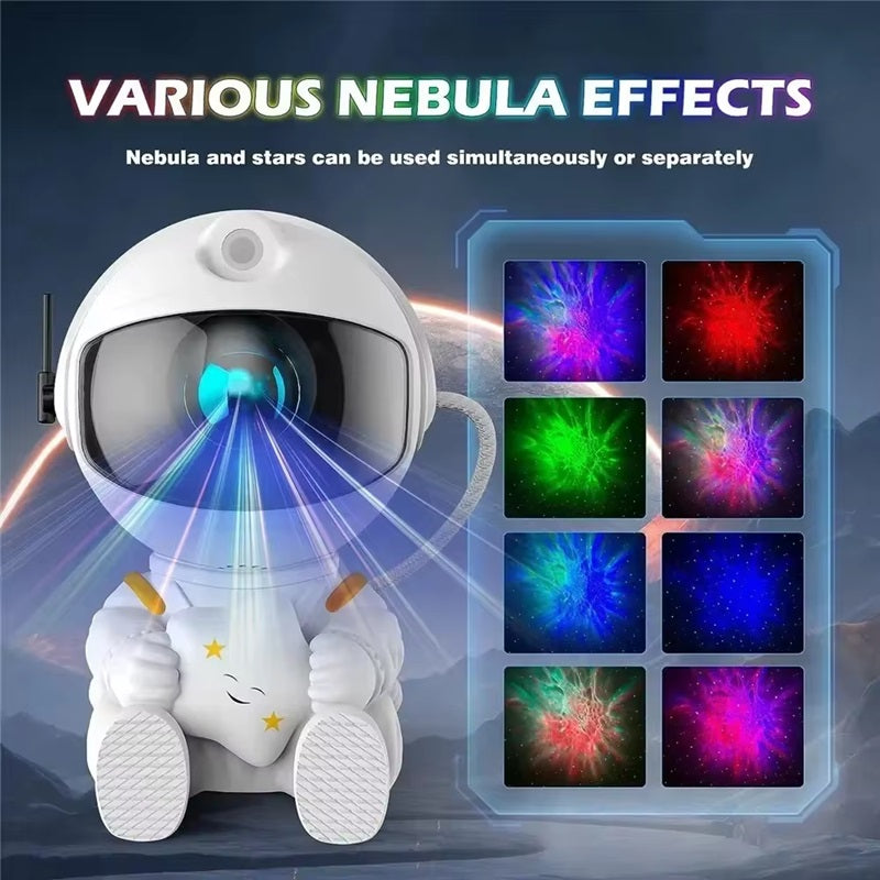 Astronaut Galaxy Projektor LED Natlys