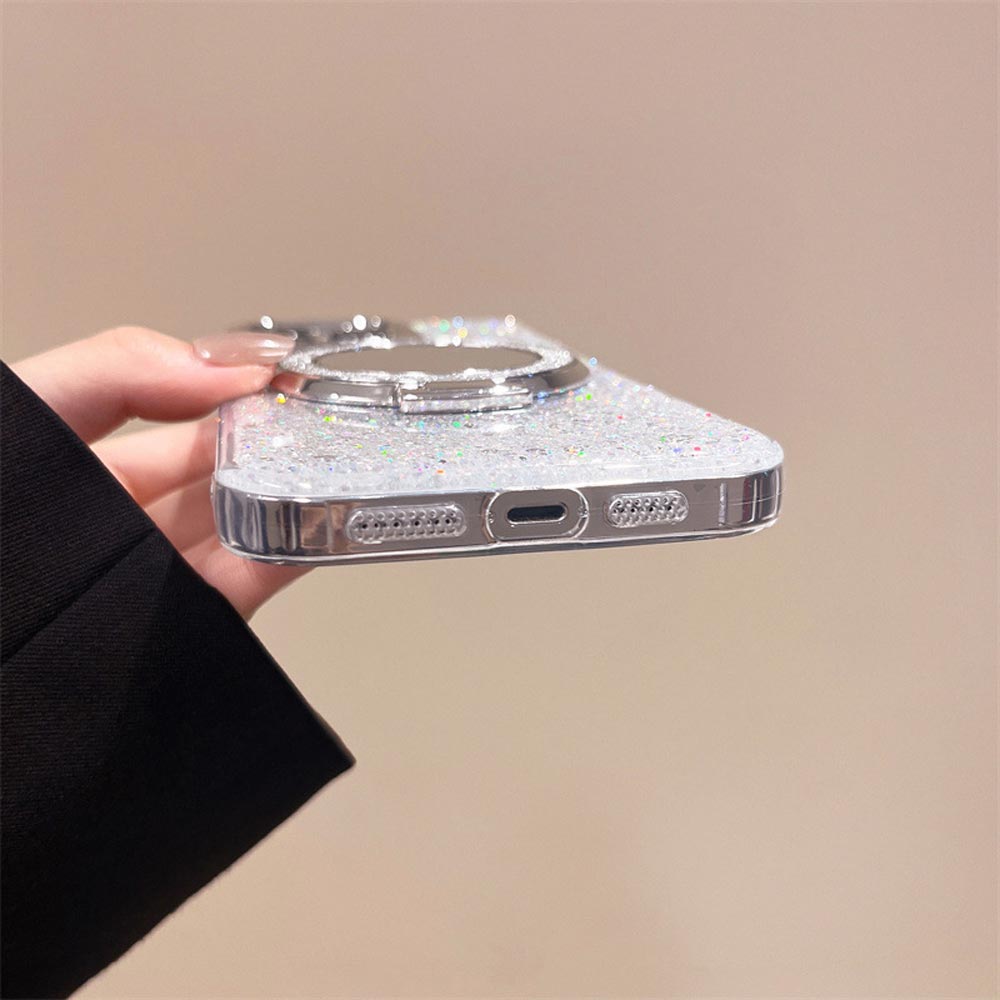 Sølv Glitter Spejl MagSafe