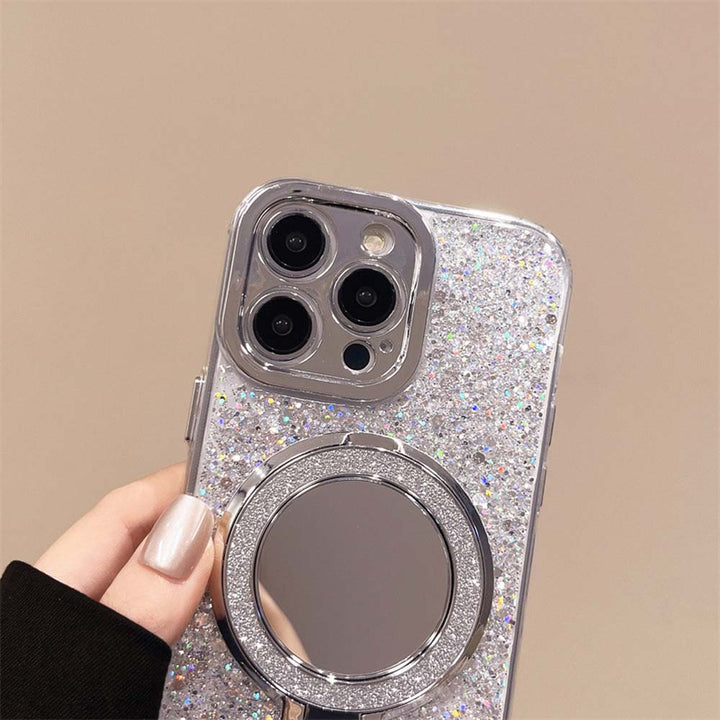 Sølv Glitter Spejl MagSafe