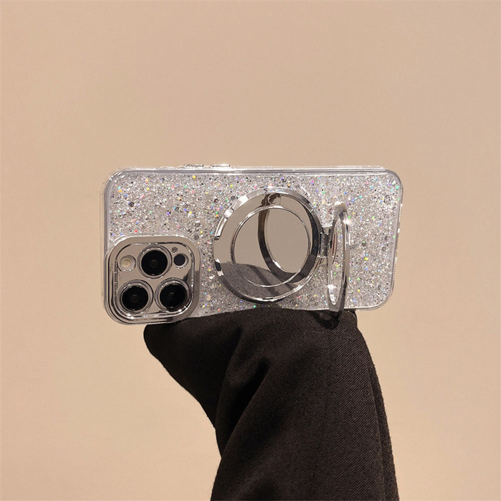 Sølv Glitter Spejl MagSafe