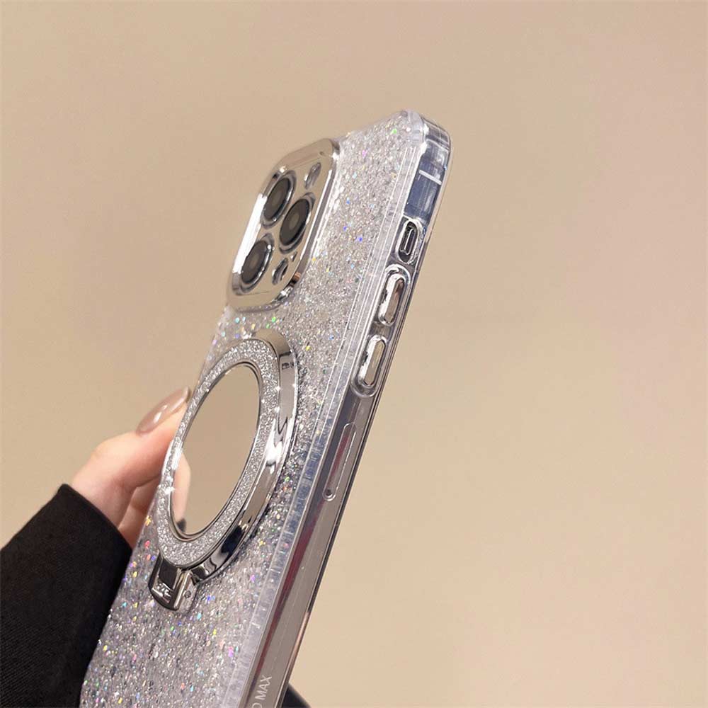 Sølv Glitter Spejl MagSafe