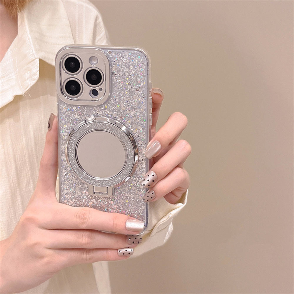 Sølv Glitter Spejl MagSafe