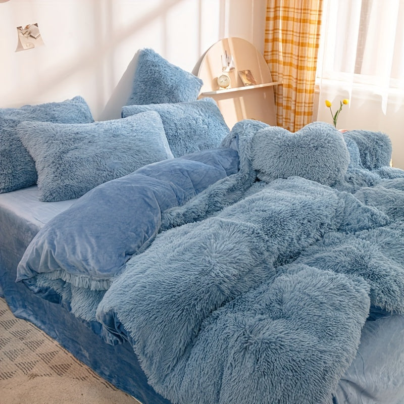 Ultra Blød Plush Duvet Cover Sæt med Lynlås - Luksus &amp; Komfort