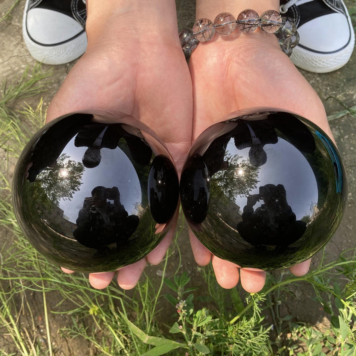 Obsidian Krystal Kugle Dekoration