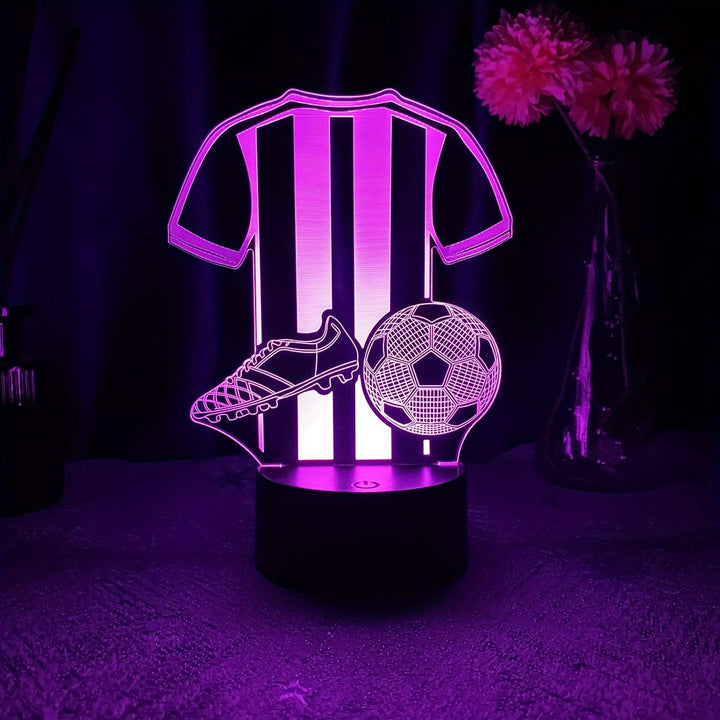 SportGlow Lampe - 3D LED Nattelys til Fodboldfans