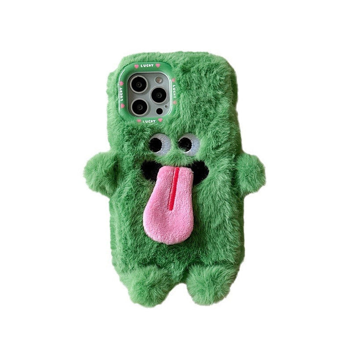 Sjovt Tunge Stikkende Plush Telefon Etui Til iPhone