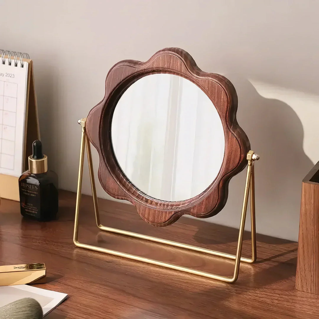 Elegant Drejbar Skrivebords Makeup Spejl – Neoklassisk Design