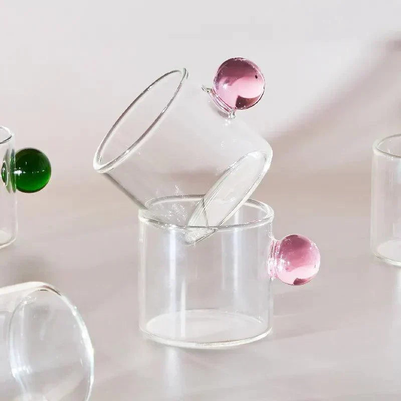 Behandlet Espresso Glas Kop Sæt af 2