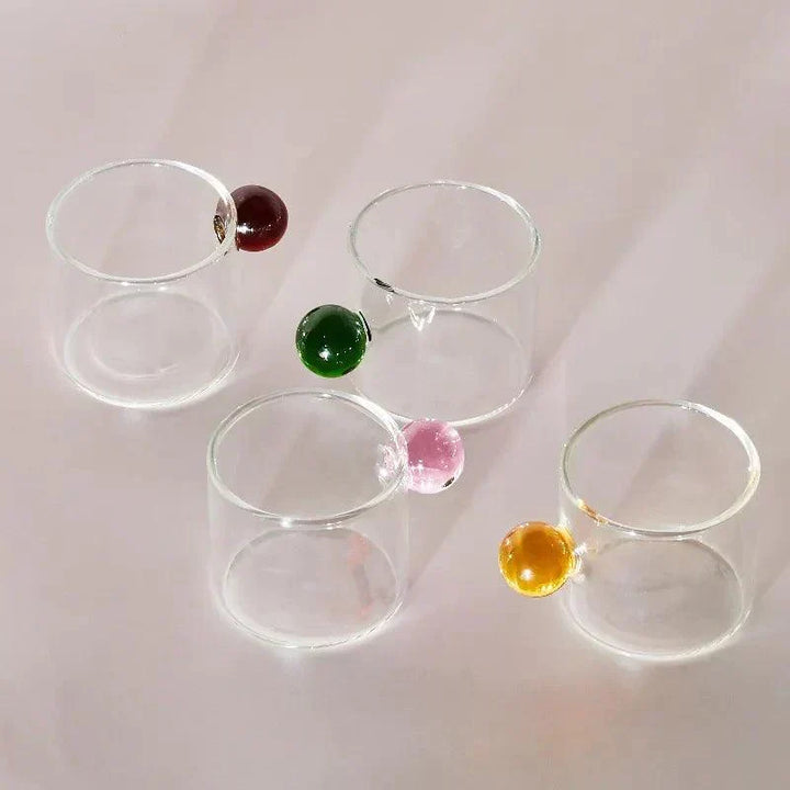 Behandlet Espresso Glas Kop Sæt af 2