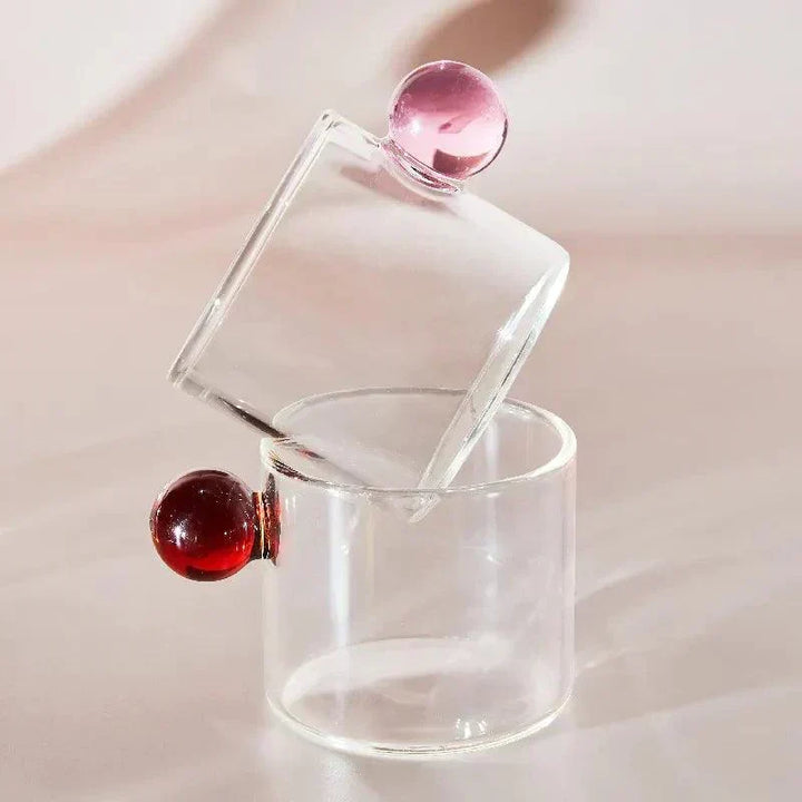 Behandlet Espresso Glas Kop Sæt af 2