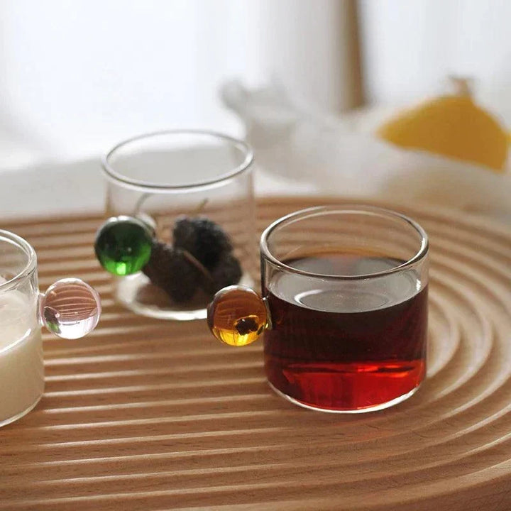 Behandlet Espresso Glas Kop Sæt af 2