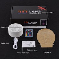 3D Lampe Næsehorn Majestætisk