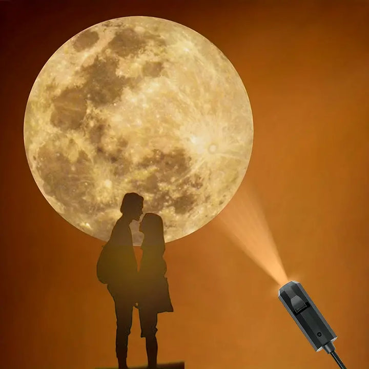 Renan - Stor unik projektørlampe (Jorden og Månen)