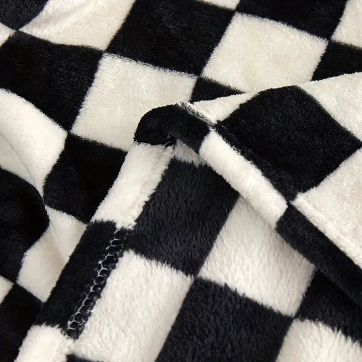 Klassisk Tjekket Plaid – Blød og Varm Plaid til Sofa og Soveværelse