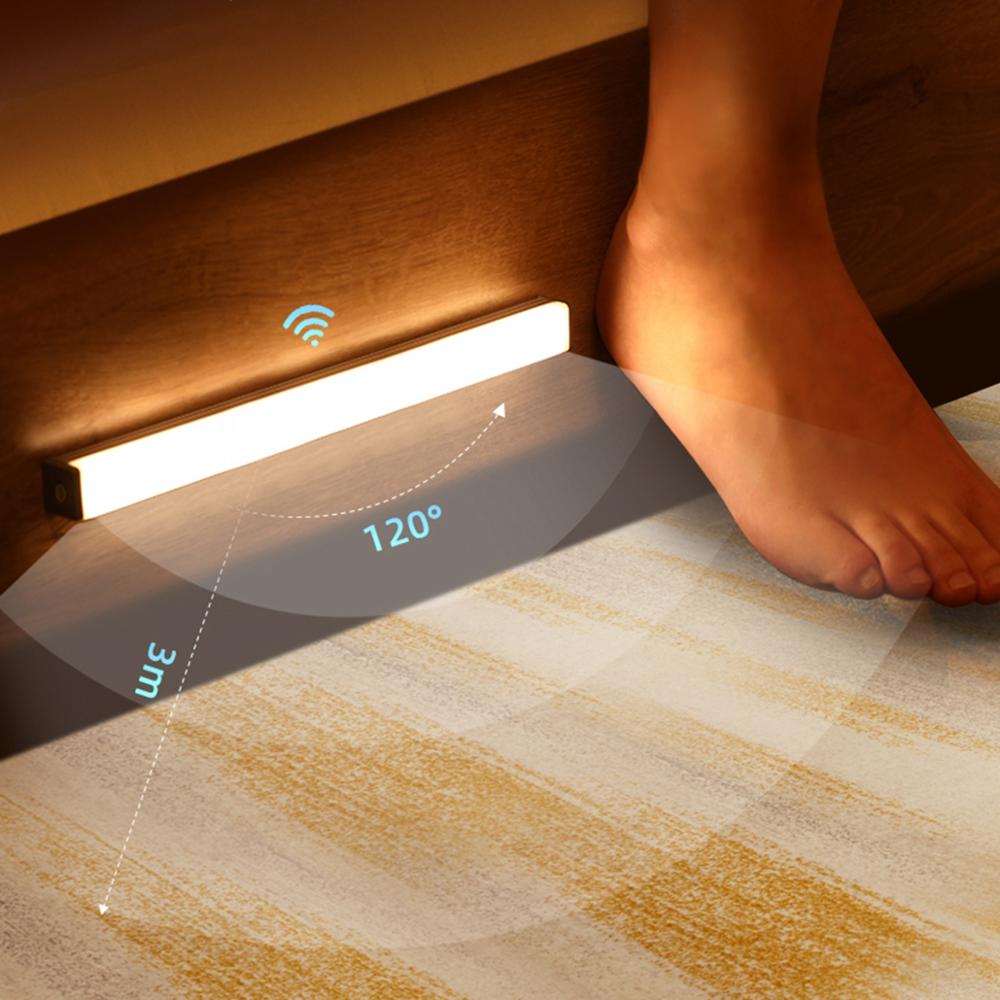 LED Nattelys Sensor Træ Sengestel