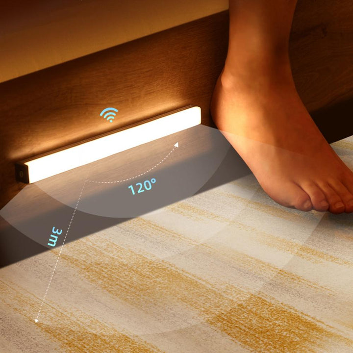 LED Nattelys Sensor Træ Sengestel