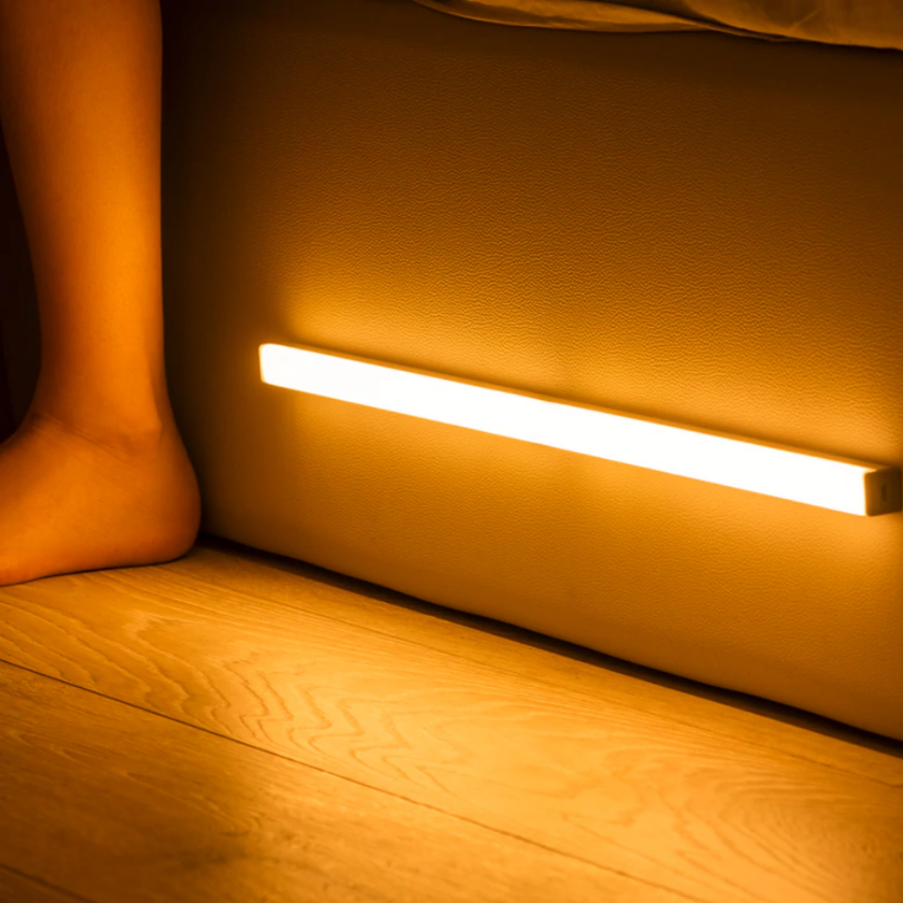 LED Nattelys Sensor Træ Sengestel