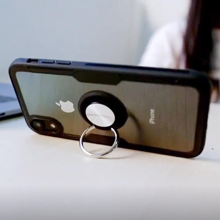 Magnetisk Ring Carbon Fiber iPhone Cover