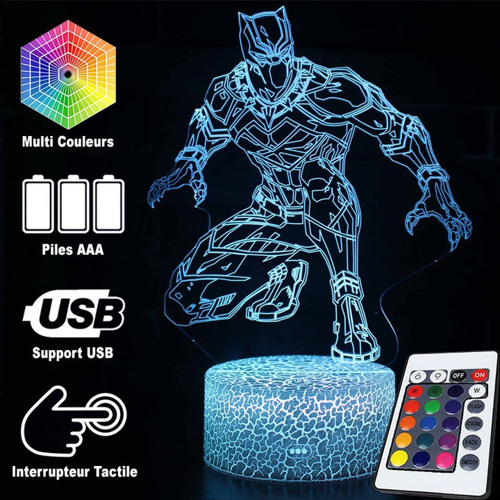 3D Lampe Marvel Black Panther Stealth